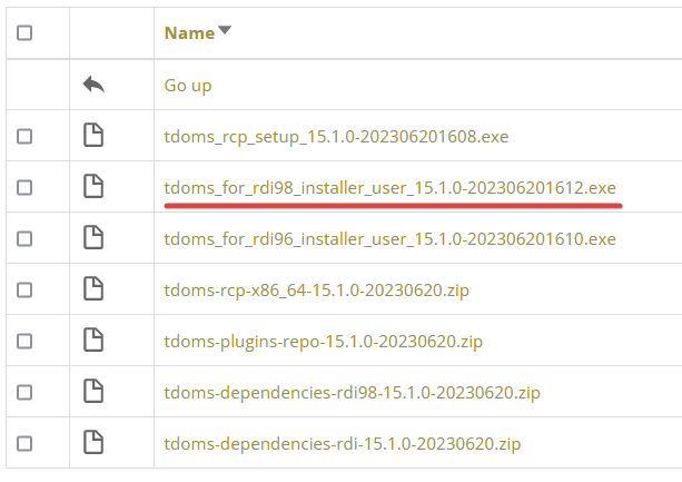 View of the RDI 9.8 Installers